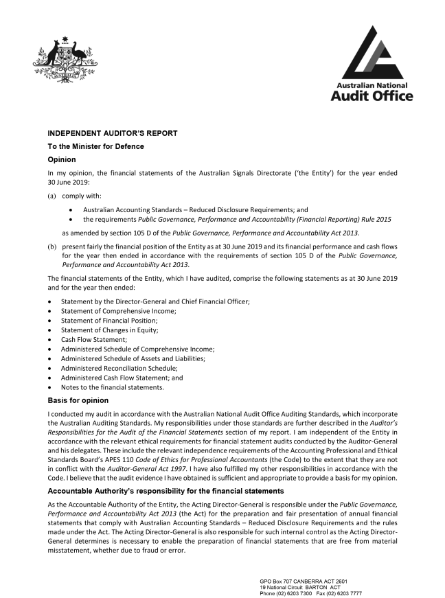Independent Auditor's Report