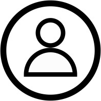 Icon of person black outline