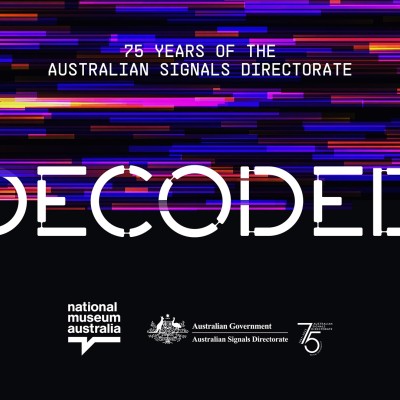 Promotional image for Decoded Exhibition. 