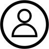 Icon of person black outline