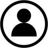 Icon of person solid black colour