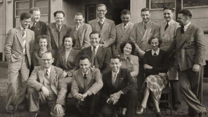 The photo of staff from the Defence Signals Bureau (as we were first named) from around 1953, around five years after the organisation was formed.